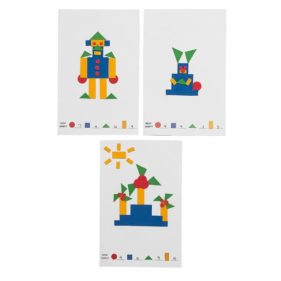 Fun Express Building with Shapes Geometry Craft Kit - Makes 12