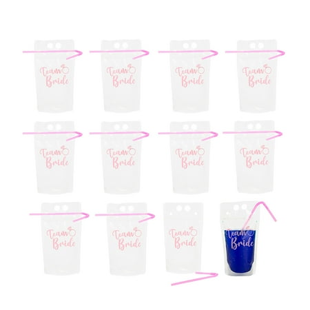 Fun Express Bulk 100 Pieces Collapsible Bachelorette Drink Pouches