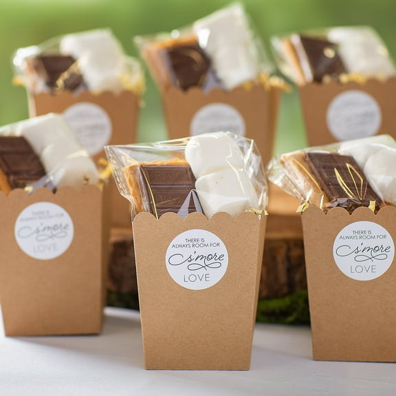 Bulk 100 pieces S'more Love Wedding Favor Sticker Roll