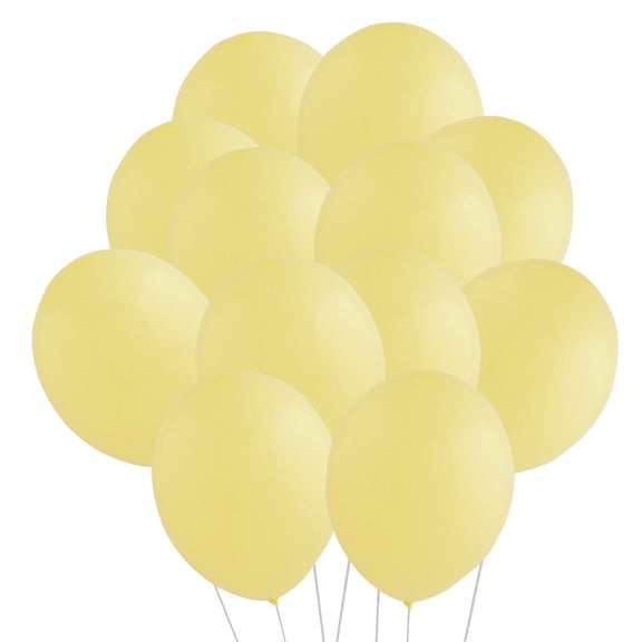 Fun Express Bulk 100 Pieces Tuftex Matte Lemonade 11" Natural Latex Balloons