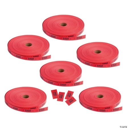 Bulk 12,000 Pieces Paw Print Incentive Single Roll Tickets