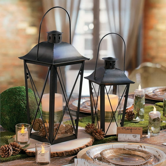 Fun Express Bulk 12 Pieces Black Decorative Lanterns