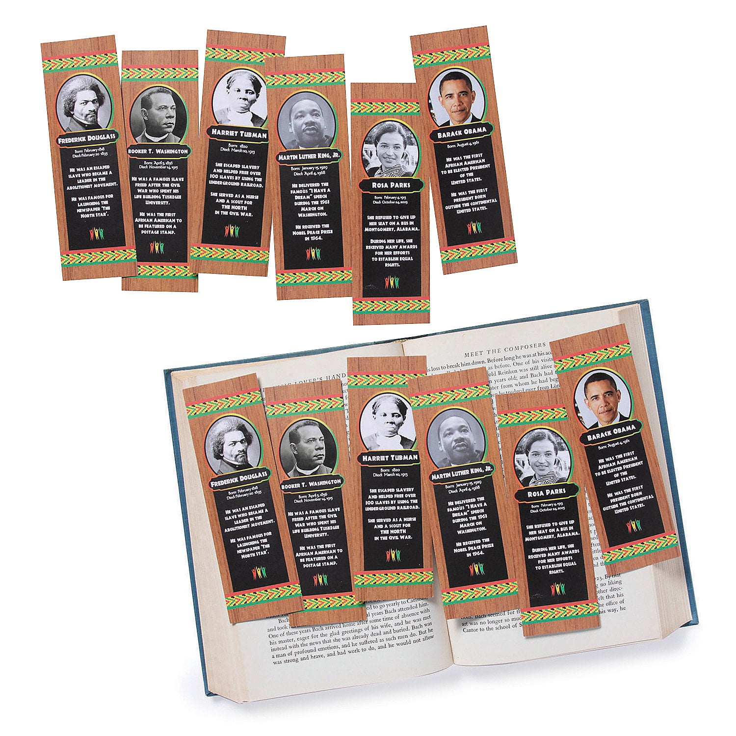 Fun Express Bulk 144 Pieces Black History Month Bookmarks