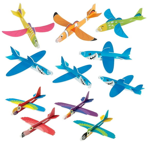 Fun Express Bulk 144 Pieces Summer Glider Toy & Handout Assortment Kit
