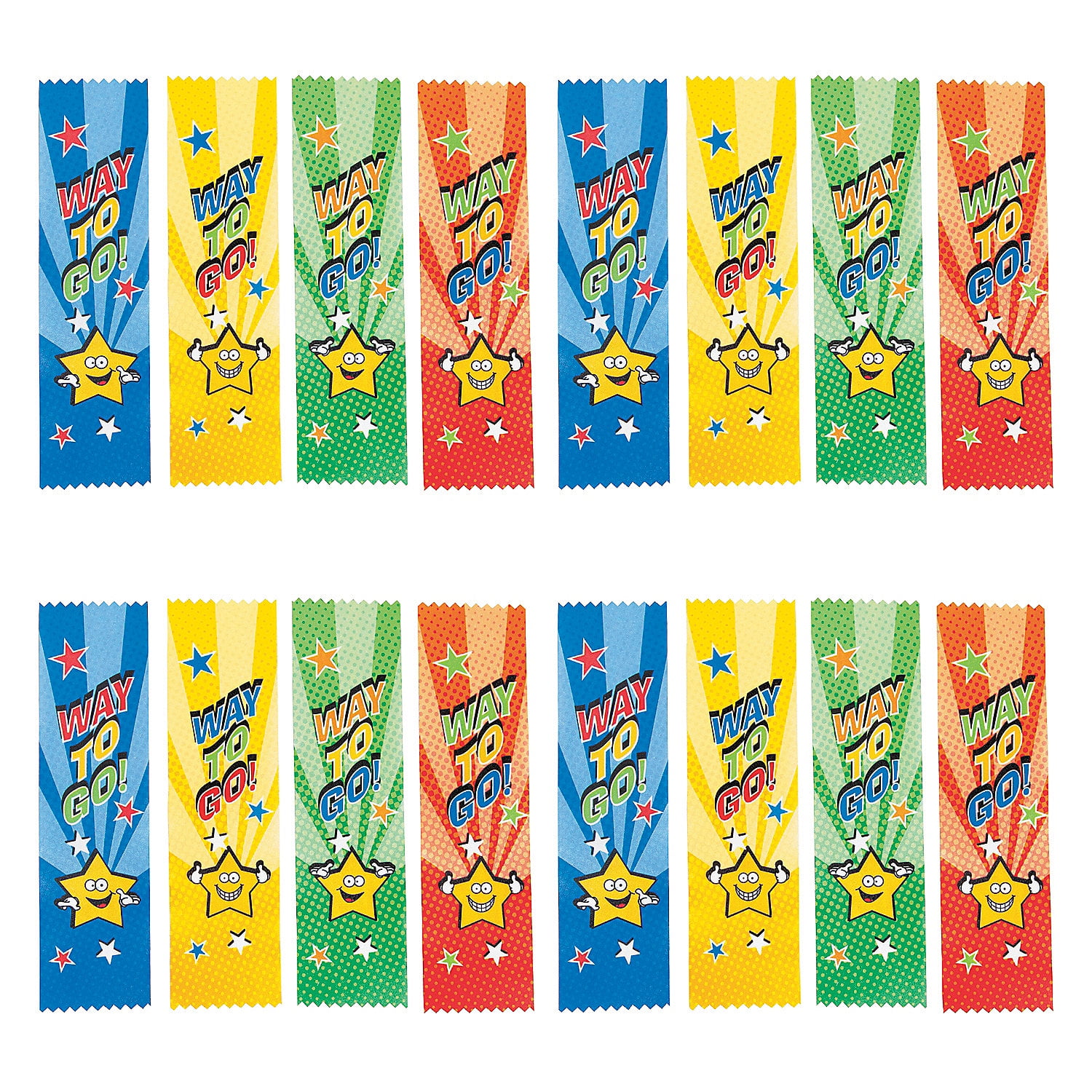 Fun Express Bulk 144 Pieces Way to Go Star Award Ribbons
