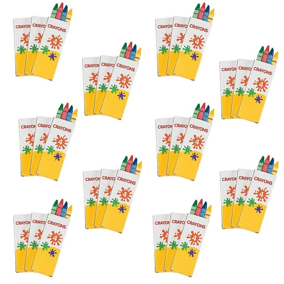 Fun Express Bulk 288 Boxes of 4-Color Crayons