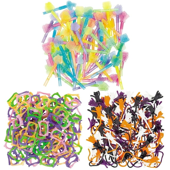 Fun Express Bulk 288 Pieces Value Colorful Halloween Handout Kit