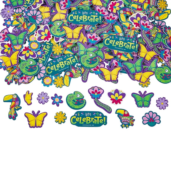 Fun Express Bulk 300 Pc. Enchanted Fiesta Self-Adhesive Shapes
