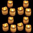 thumbnail image 1 of Fun Express Bulk 36 Pieces Gold Glitter LED Tealight Candles, 1 of 2