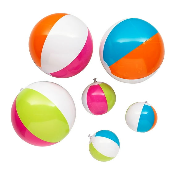 Fun Express Bulk 48 Pieces Bright Spring Beach Ball Assortment Kit