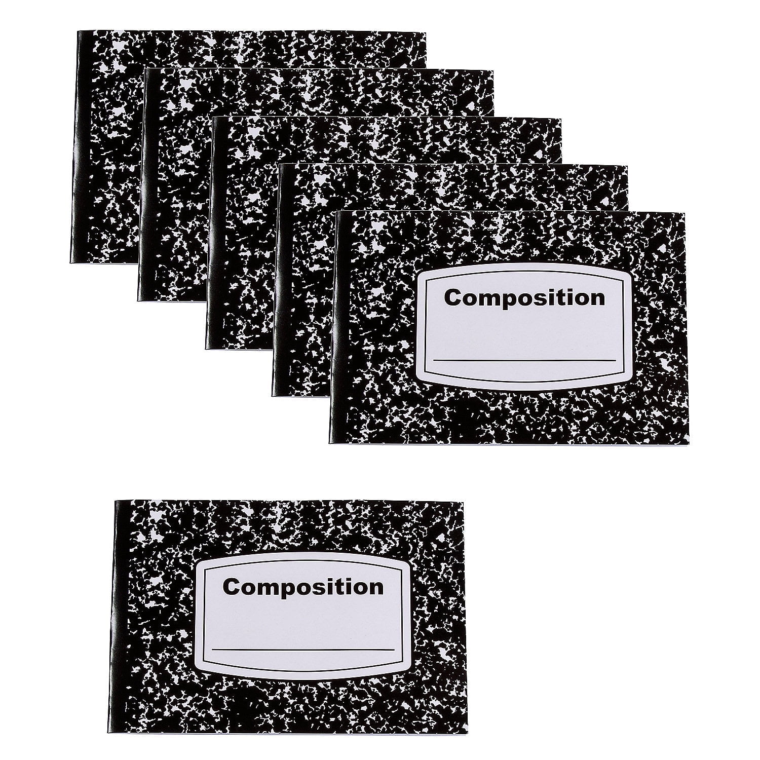 Fun Express Bulk 48 Pieces Half-Sized Composition Journals