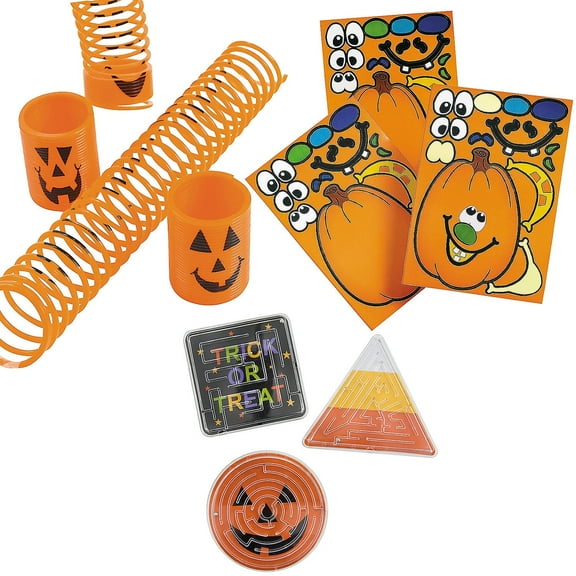 Fun Express Bulk 48 Pieces Halloween Pumpkin Handout Kit