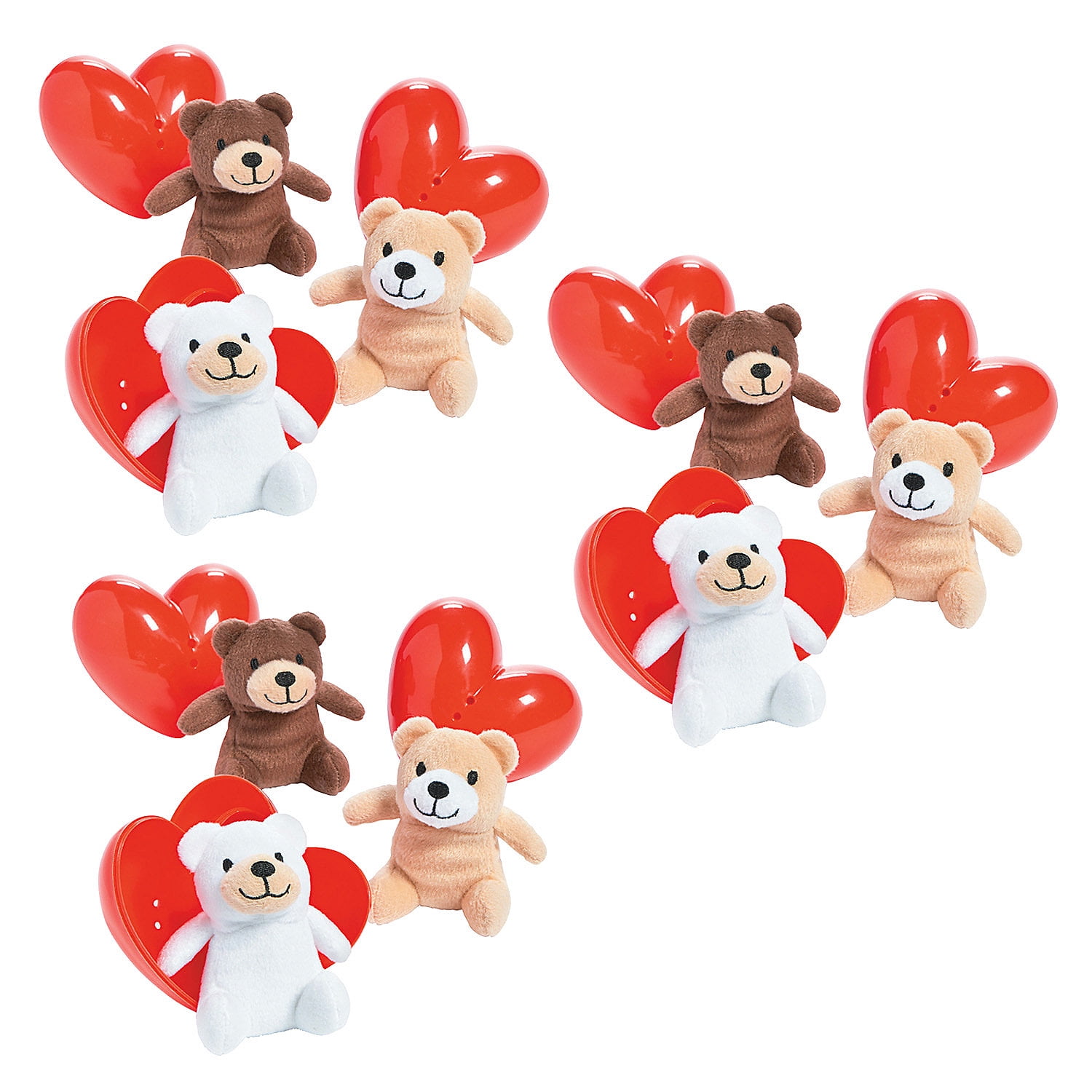 Fun Express Bulk 48 Pieces Valentine's Day Hearts with Mini