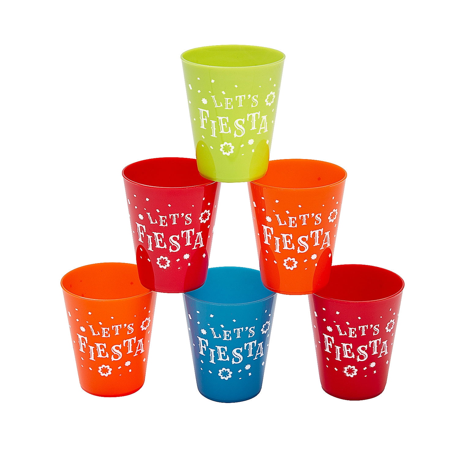 Fantastic-Not-Plastic Short Glasses, Multi-Color Pack of 4