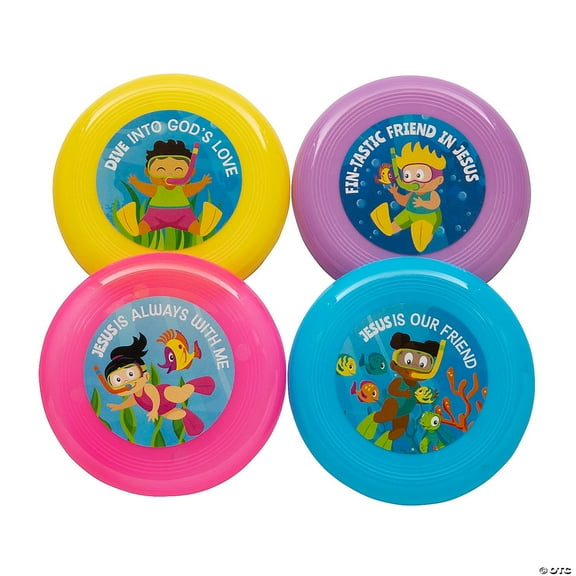Fun Express Bulk 72 Piece Mini Under the Sea VBS Flying Discs, Vacation Bible School 2024