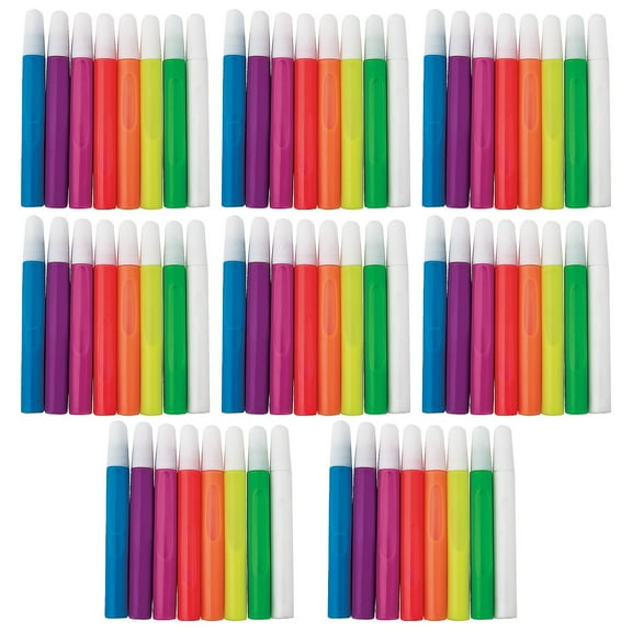 Fun Express Bulk 72 Pieces 8-Color Neon Suncatcher Paint Pens