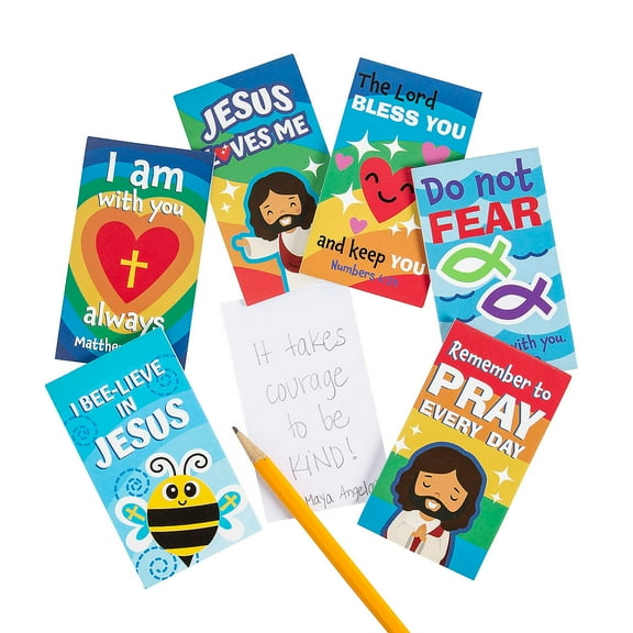 Fun Express Bulk 72 Pieces Mini Religious Notepad Assortment
