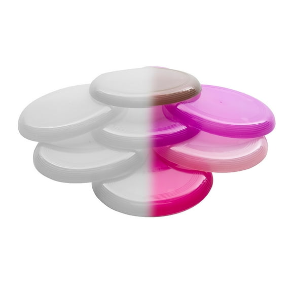 Fun Express Bulk 72 Pieces Mini UV Light Color-Changing Flying Discs