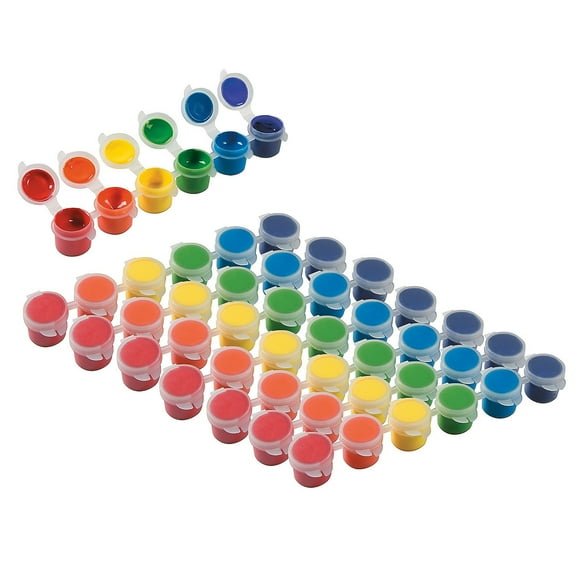 Fun Express Bulk 96 Pieces 6-Color Rainbow Acrylic Paint Strips