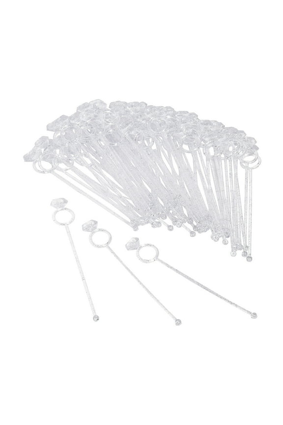 Bulk 96 Pieces Diamond Ring Stir Sticks