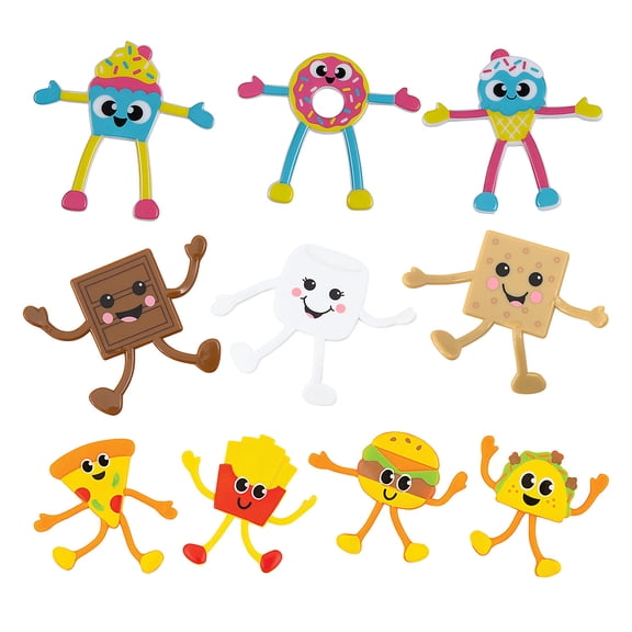 Fun Express Bulk 96 Pieces Food Character Bendables Assortment
