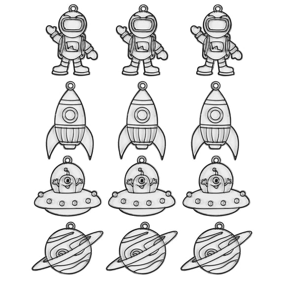 Fun Express Bulk 96 Pieces Outer Space Suncatchers