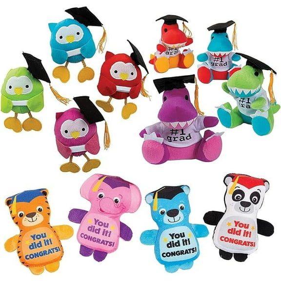 Fun Express Bulk 98 Piece Elementary Graduation Stuffed Animal Assortment
