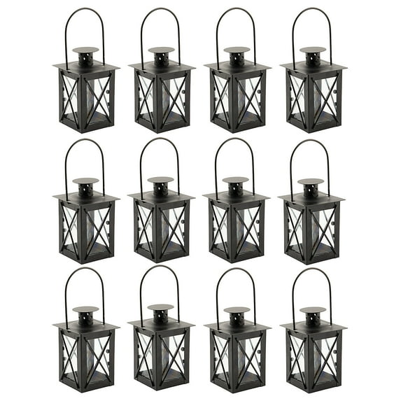 Fun Express Bulk Black Mini Lanterns - 12 Pc