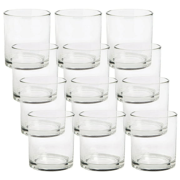 Fun Express Bulk Clear Cylinder Glass Vases 12 Pieces