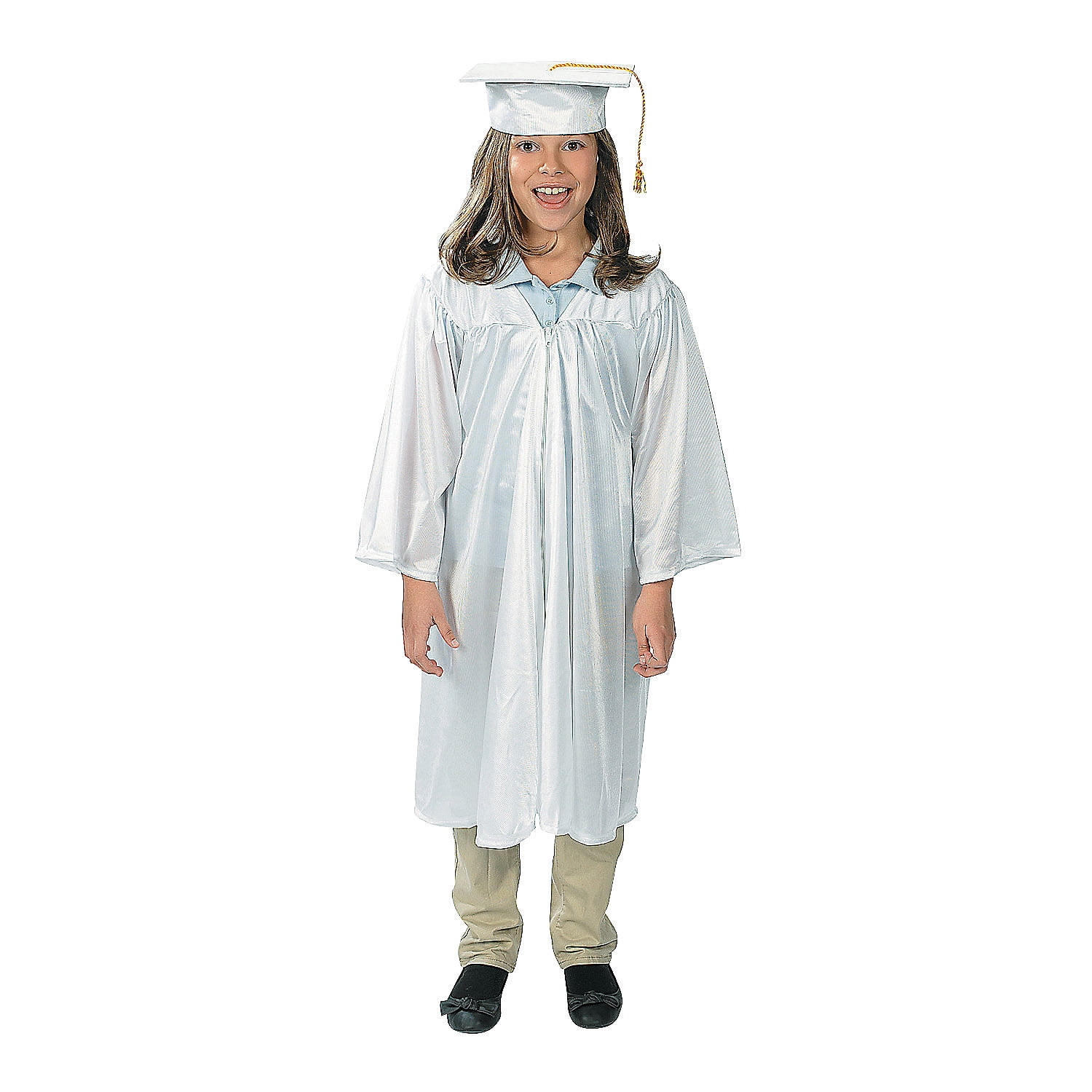 Fun Express Bulk Kids' Elementary School White Graduation Mortarboard ...
