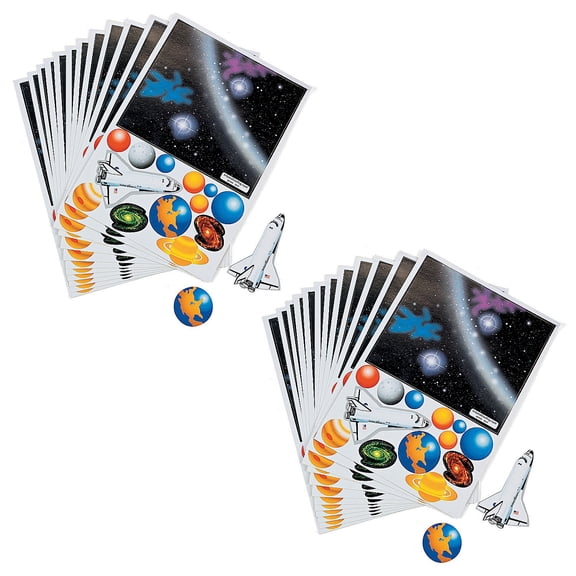 Fun Express Bulk Solar System Sticker Scenes 144 Pieces