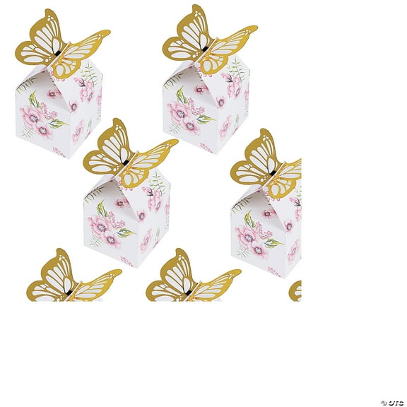 Bulk 48 Pieces Butterfly Floral Favor Boxes