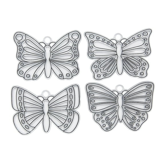 Fun Express Butterfly Suncatchers - DIY Craft Supplies for Kids & Adults - Vibrant Stained Glass Designs for Art Projects Decorations & Creative Fun - Perfect for Crafting Gifts - 12 Pieces