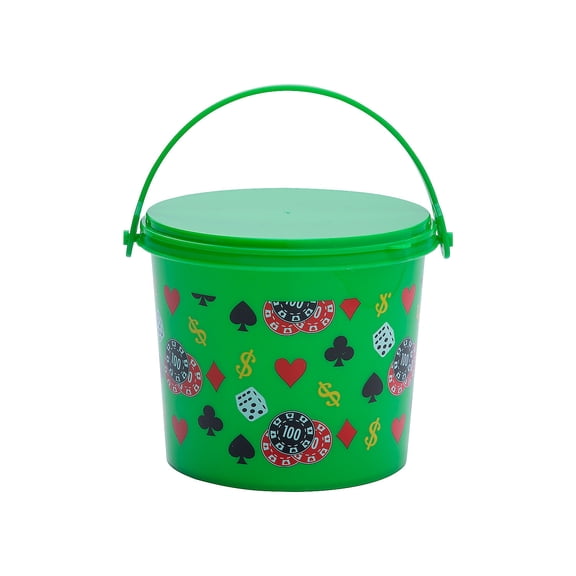 Fun Express Casino Pails with Lids - 12 Pieces