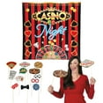 thumbnail image 1 of Fun Express Casino Party Photo Booth Backdrop & Props Kit 13 Pieces, 1 of 2