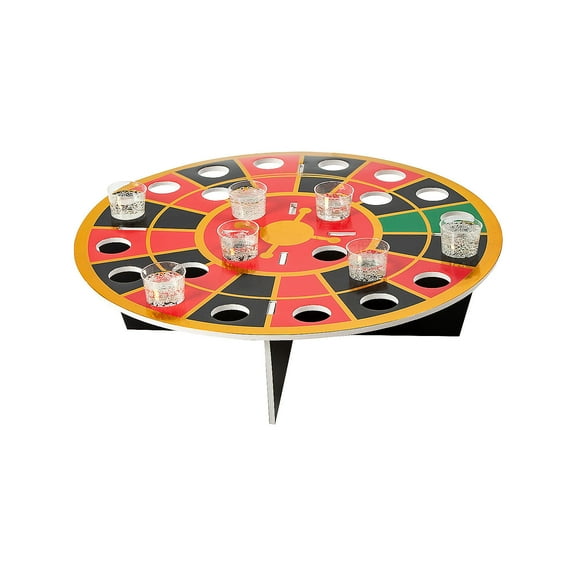 Fun Express Casino Roulette Wheel Shot Glass Holder - 13 Pieces