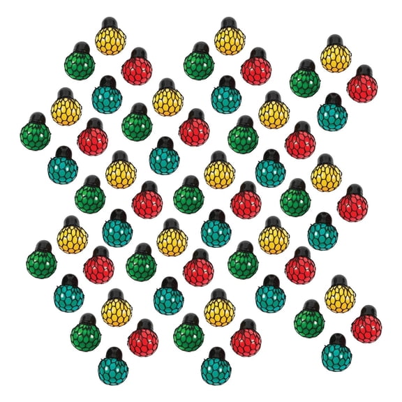 1 1/2" Bulk 72 Pc. Mini Color-Changing Vinyl Mesh Squeeze Balls
