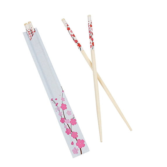 Fun Express - Cherry Blossom Chopsticks (24pc) for Wedding - Party Supplies - Solid Tableware - Cutlery - Wedding - 24 Pieces