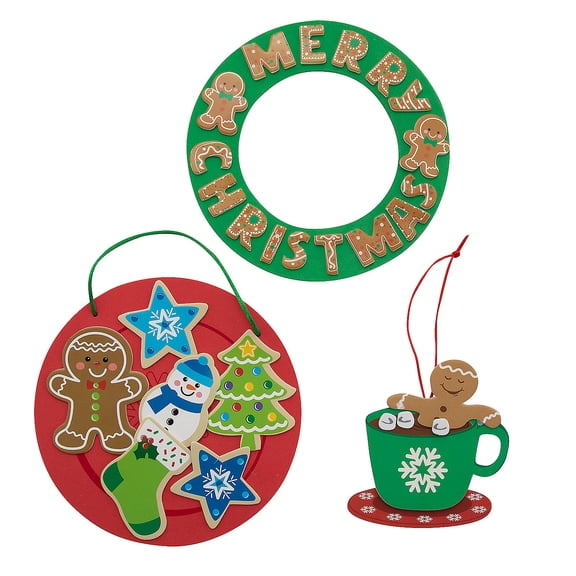 Fun Express Christmas Cookies Craft Kit Assortment - Makes 12