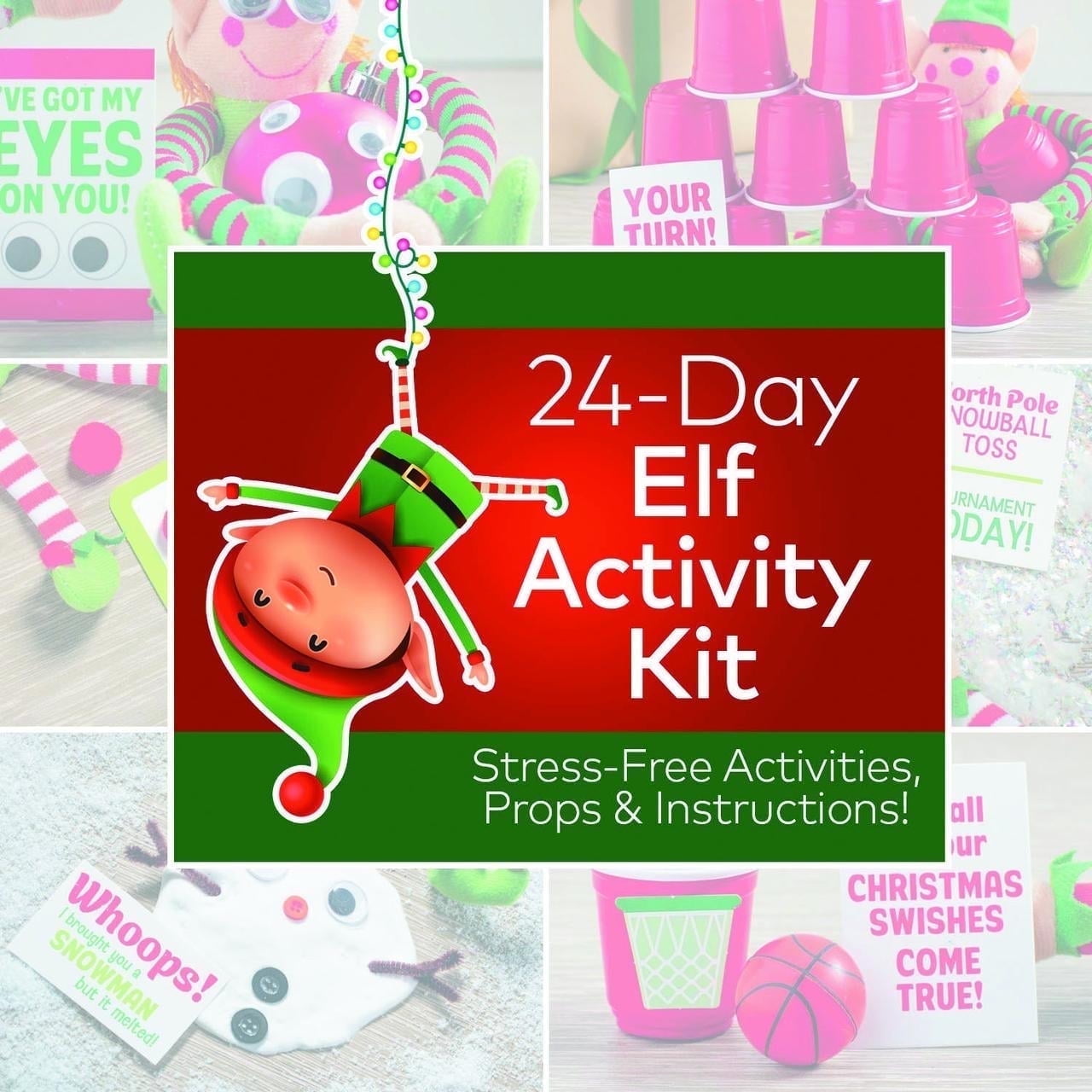 Fun Express Christmas Holiday Elf Activity Kit for 24 Days