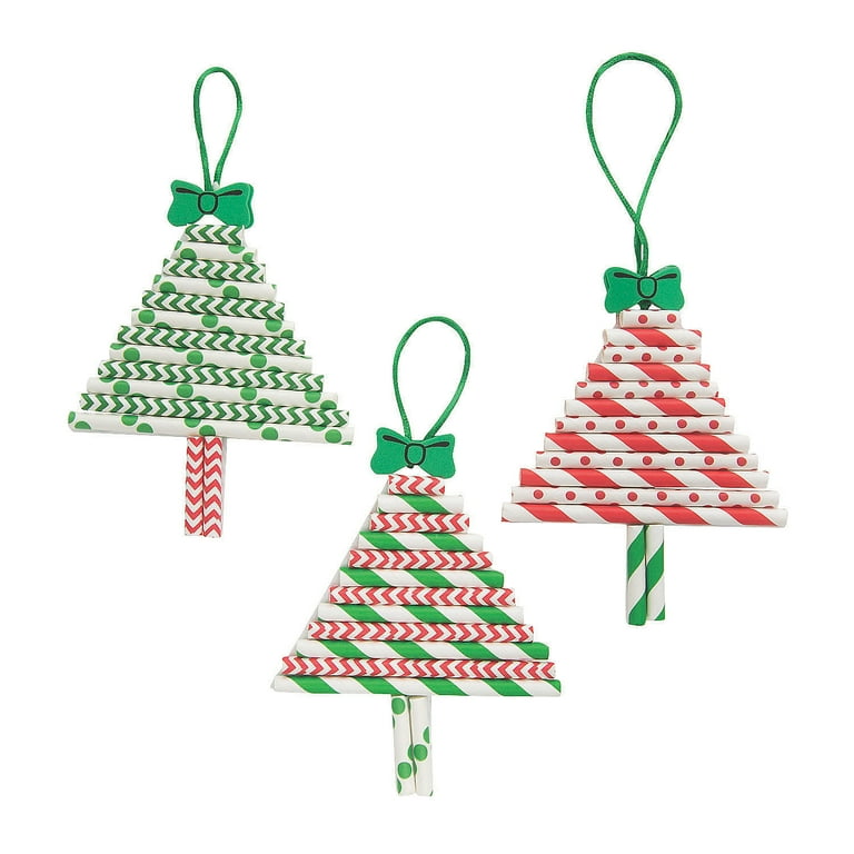 Fun Express Christmas Tree Ornament Craft Kit Makes 12 Pieces
