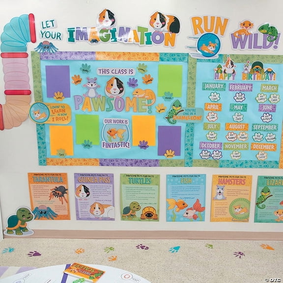 Classroom Pets Pawsome Classroom Decorating Kit - 195 Pieces