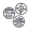 thumbnail image 1 of Fun Express Color Your Own Iron-On Camp Patches Craft Kit - DIY Craft Activity for Kids Customizable Iron-On Patches for Personalization & Creative Fun - Perfect for Camp Travel & Parties - 12 Pieces, 1 of 1