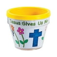 thumbnail image 1 of Fun Express Color Your Own "Jesus Gives Us New Life" Flowerpots Craft Kit – Creative DIY Craft for Kids Religious Themed Activity for Weddings & Special Occasions Assorted Paper Pots – 12 Pieces, 1 of 1
