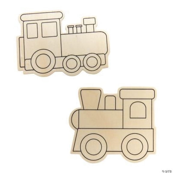 Fun Express Color Your Own Train Craft Kits - Fun Birthday Parties Kids Art Projects & Creative Crafting - Markers & Craft Materials for Personalized Designs - Perfect for Artistic Fun - 24 Pieces