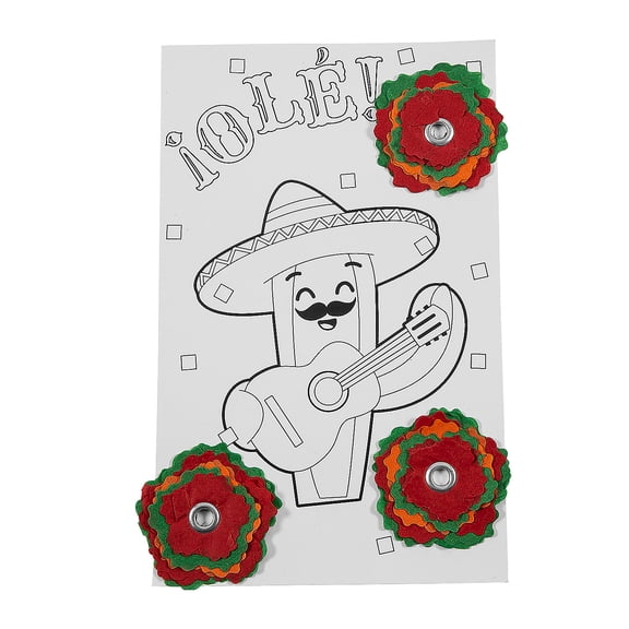 Fun Express Color Your Own Cactus with Flowers Card Craft Kit Makes 12