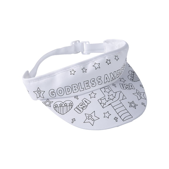 Fun Express Color Your Own God Bless America Visors - 12 Pieces