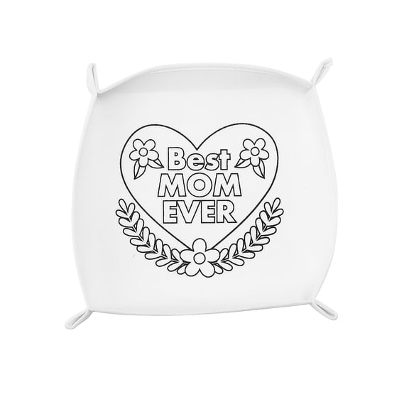 Fun Express Color Your Own Mothers Day Catchall Tray - 12 Pieces