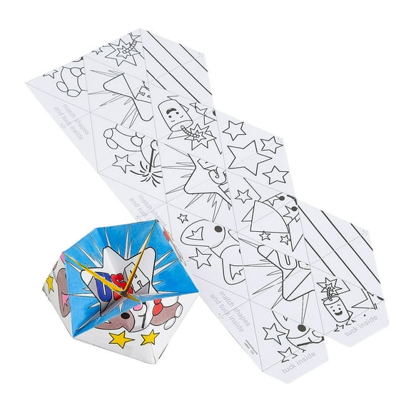 Fun Express Color Your Own Patriotic Kaleidocycles - 12 Pc