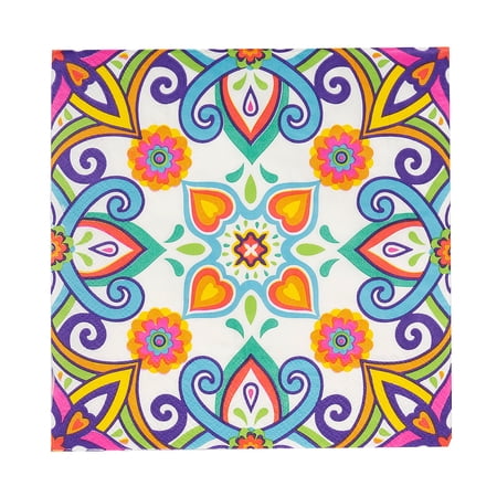 Fun Express Colorful Fiesta Luncheon Napkins 16 Pieces
